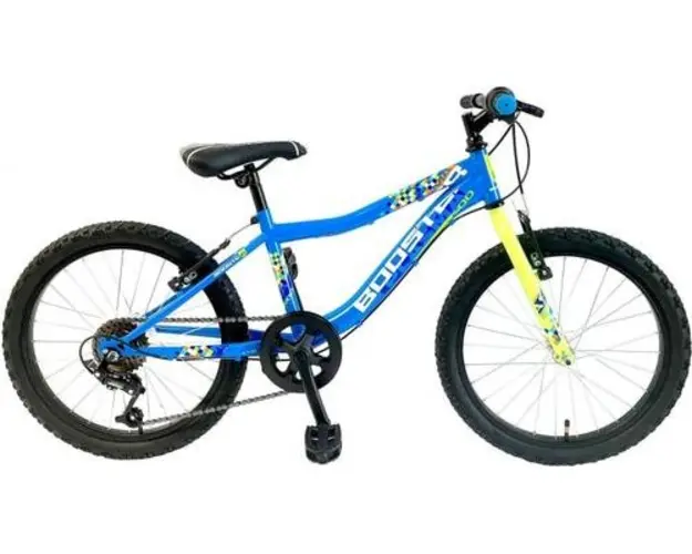 Bicicleta Copii Booster Plasma, roti 20 Inch, 6 viteze, FranaV-Brake, cadru otel, Albastru/Verde