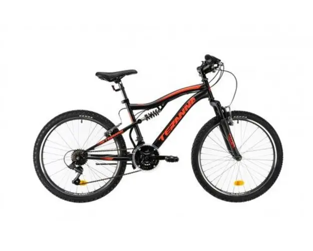 Bicicleta Copii Dhs 2445, roti 24 Inch, 18 viteze, cadru otel 400mm, Negru
