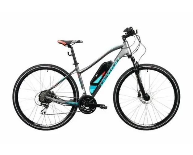Bicicleta Electrica Corwin 28162, roti 28inch, cadru 450mm, 9 viteze, motor 250W, autonomie 60km, acumulator16.75 Ah (Gri)