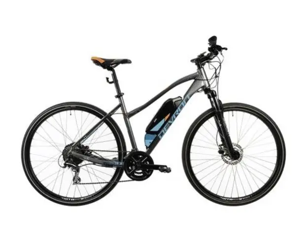 Bicicleta Electrica Devron 28162, roti 28inch, cadru aluminiu L, 16 viteze (Gri)