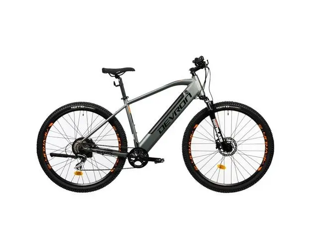 Bicicleta Electrica Devron Vulcan, roti 29 Inch, cadru L, Viteza maxima 25 km/h, motor 250W, Gri