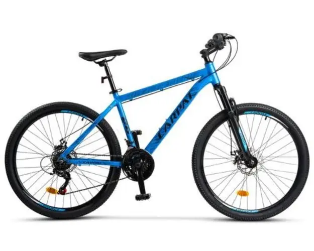 Bicicleta MTB-HT Carpat C2684C, 21 Viteze, Cadru Aluminiu 6061, Roti 26inch, Frane pe Disc (Albastru)