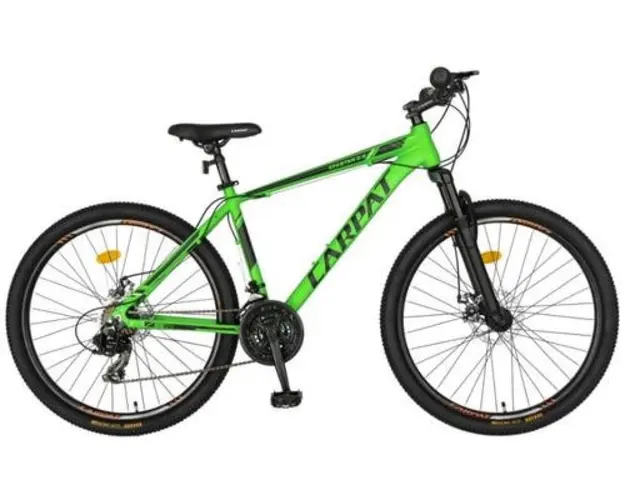 Bicicleta MTB-HT Carpat C2758C, 21 viteze, Roti 27.5inch, Cadru Aluminiu 6061, Frane pe Disc (Verde) 