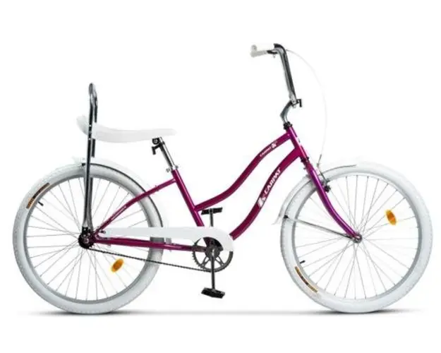 Bicicleta Oras CARPAT LIBERTA C2694A, Roti 26inch, Frane V-Brake, Cadru otel (Mov/Alb)