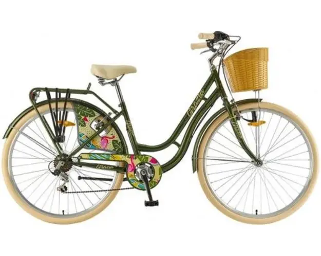 Bicicleta Oras Polar 2023 Grazia 6s, roti 28 inch, cadru otel L, 6 Viteze, Verde