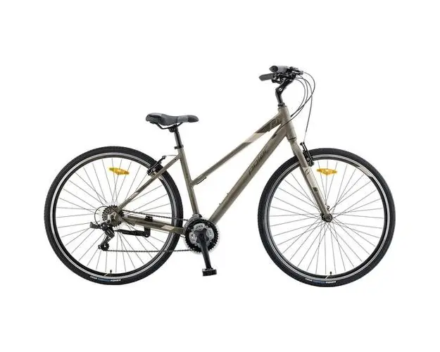 Bicicleta Oras Polar Athena 2023, roti 28 Inch, cadru aluminiu L, 21 de viteze, Gri