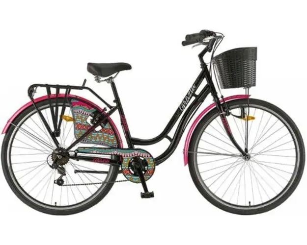 Bicicleta Oras Polar Grazia 6s, roti 28 inch, cadru M, 6 viteze, Negru