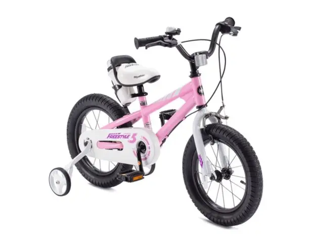 Bicicleta copii Royal Baby Freestyle, roti 12inch, cadru otel, roti ajutatoare (Roz) 