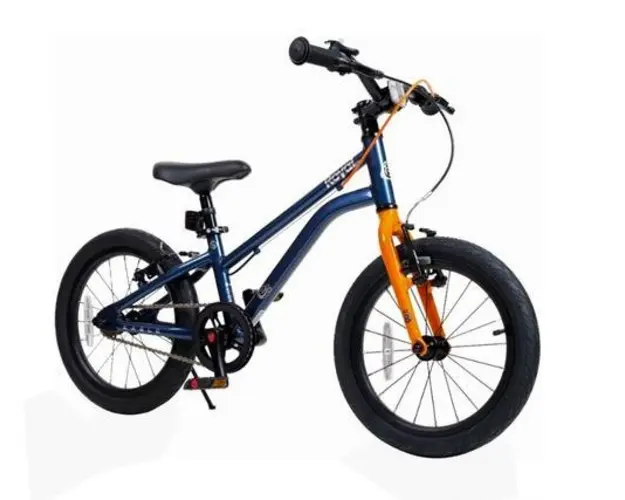 Bicicleta Royal Baby Kable-Belt, roti 16inch cadru aluminiu, Frane V-brake (Albastru) 