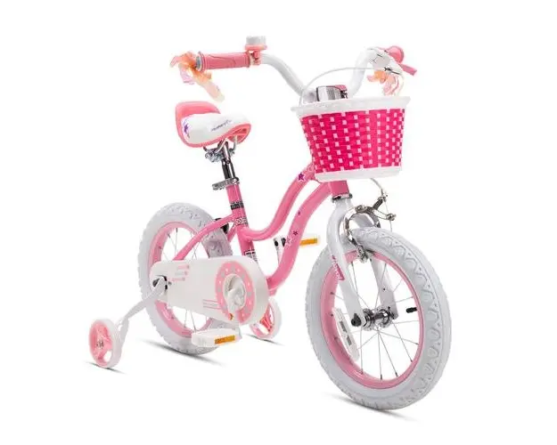 Bicicleta copii Royal Baby Star Girl Coaster Brake, roti 16inch, cadru otel (Roz)