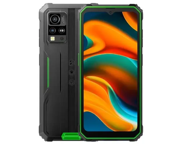 Telefon Mobil Blackview BV4800, Procesor Mediatek Helio A22, Ecran IPS LCD touchscreen 6.56inch, 3GB RAM, 64GB Flash, Camera Duala 13MP, Wi-Fi, 4G, Dual Sim, Android (Negru/Verde)