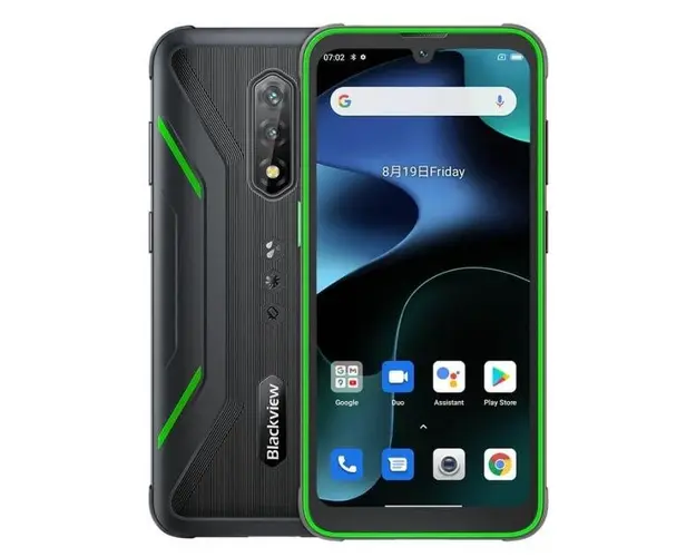 Telefon Mobil Blackview BV5200, Procesor Quad-Core Mediatek MT6761 Helio A22, IPS LCD 6.1inch, 4GB RAM, 32GB Flash, Camera Duala 13MP, Wi-Fi, 4G, Dual Sim, Android (Negru/Verde)