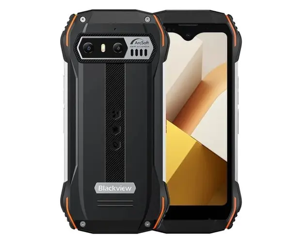 Telefon Mobil Blackview N6000, Procesor Octa-Core Mediatek MT8781 Helio G99, IPS LCD touchscreen 4.3inch, 8GB RAM, 256GB Flash, Camera Duala 48MP, Wi-Fi, 4G, Dual Sim, Android (Negru/Portocaliu)