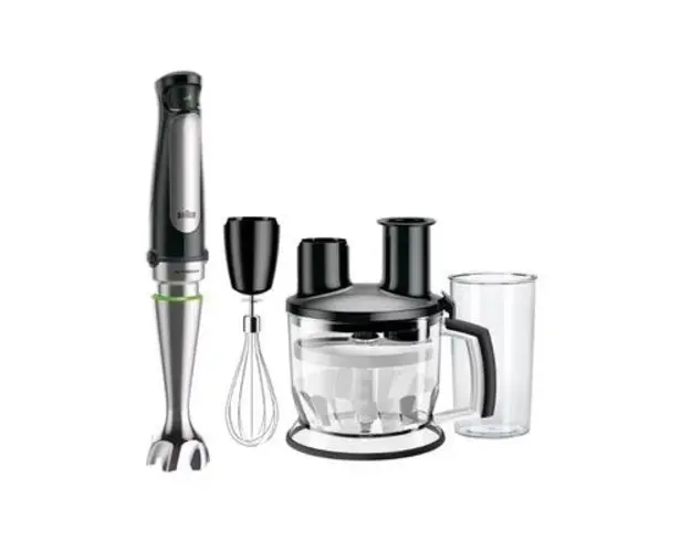 Blender de mana Braun MultiQuick 7 MQ 7075X, 1000 W, 0.6 l, Viteza inteligenta (Negru)