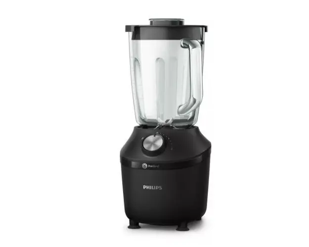 Blender Philips Seria 3000 HR2291/01, 600W, 2l, 2 viteze+Pulse, Zdrobire gheata, Sistem ProBlend (Negru)