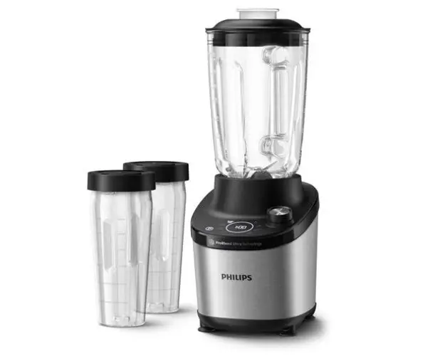 Blender Philips Seria 7000 HR3760/10, 2 L, 1500W, 12 Trepte Viteza (Negru/Argintiu)