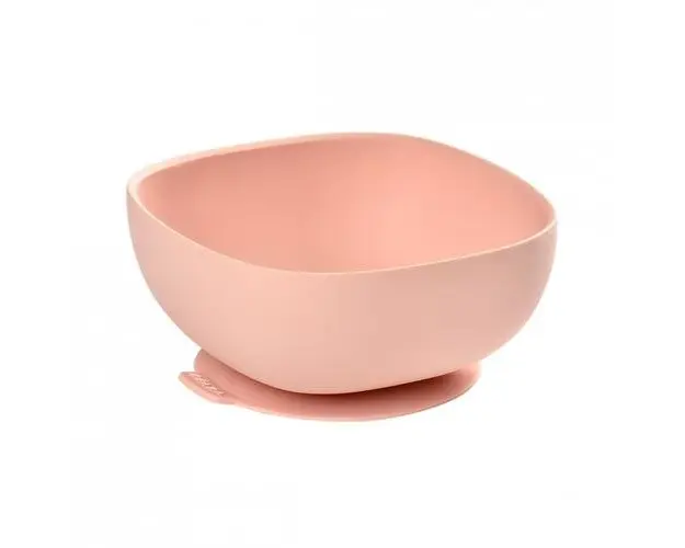 Bol Beaba silicon cu ventuza - Roz