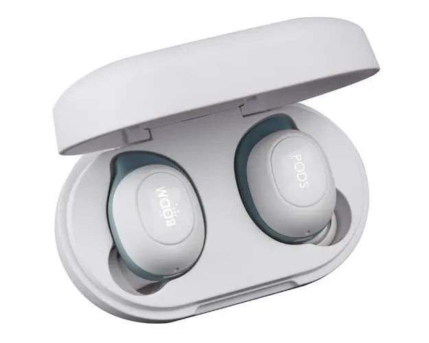 Casti True Wireless Boompods Boombuds GS, Bluetooth, Autonomie 5 ore, Microfon, Waterproof IPX5 (Alb)