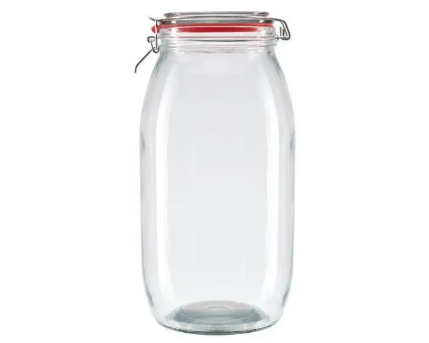 Borcan depozitare sticla + capac Vanora VN-AER-6526, 5000 ml (Transparent)