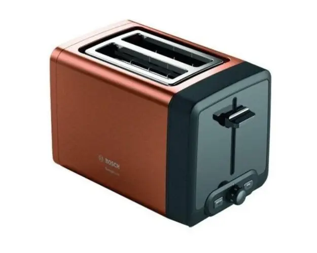 Prajitor de paine Bosch TAT4P429, 970 W, 2 felii (Negru/Bronz)