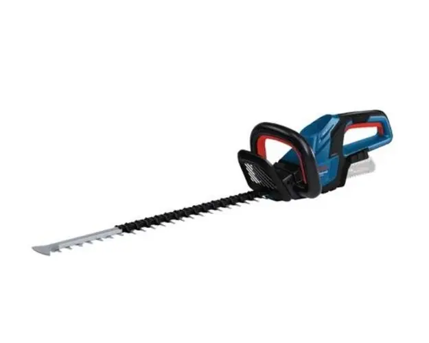 Masina de tuns gard viu Bosch GHE 18V-60, 18 V, 3000 rpm, fara acumulator (Albastru/Negru)