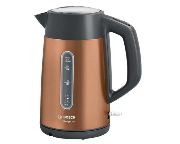 Fierbator de apa Bosch TWK4P439, 2400 W, 1.7 L (Negru/Auriu)