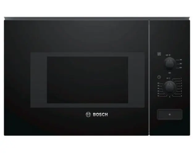 Cuptor cu microunde incorporabil Bosch BFL520MB0, 20 L, 800 W, Functie Dezghetare (Negru)