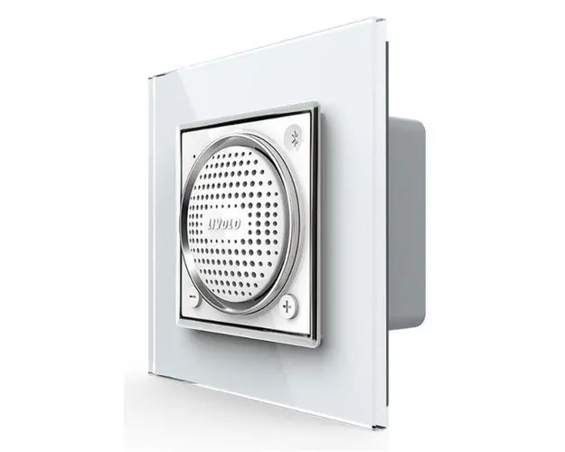 Boxa Bluetooth Livolo cu Rama din Sticla, Alb