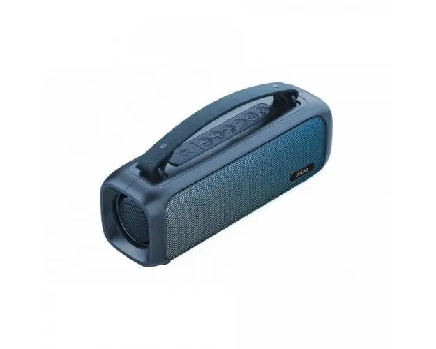 Boxa portabila Akai ABTS-08-BL, 8 W, Lumini RGB, FM Radio, Bluetooth, Albastru