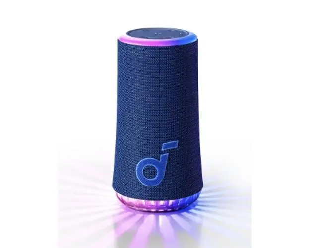 Boxa portabila Anker SoundCore Glow, Bluetooth, 30 W, Autonomie 18 ore, Sunet 360, Waterproof IP67 (Albastru)