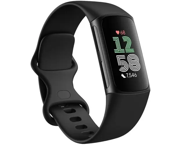 Bratara fitness Fitbit Charge 6, GPS + GLONASS, Rezistenta la apa 50M, Bluetooth, NFC (Negru)