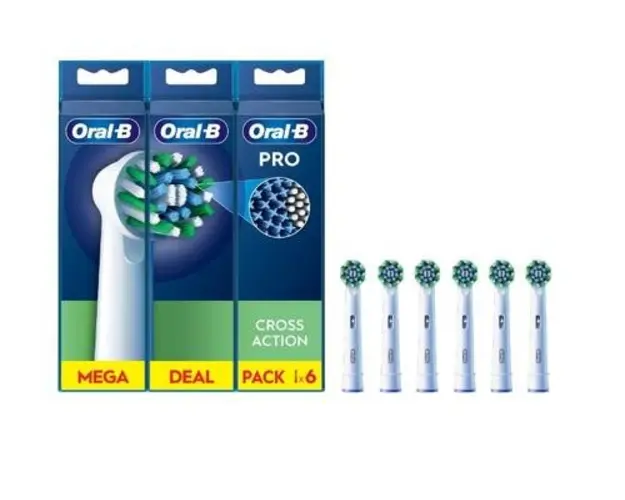 Rezerve periuta de dinti Oral-B Cross Action Pro, 6 bucati