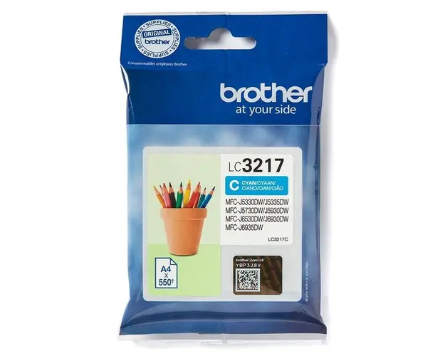 Cartus cerneala Brother LC3217C, 550 pagini (Cyan)