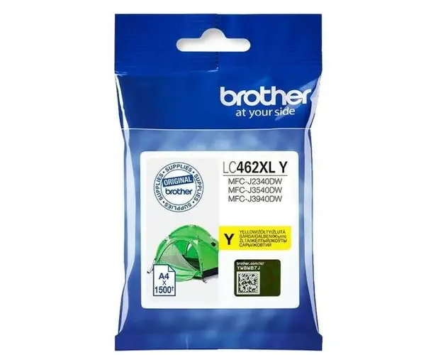 Cartus cerneala Brother LC462XLY acoperire 1500 pagini (Galben)
