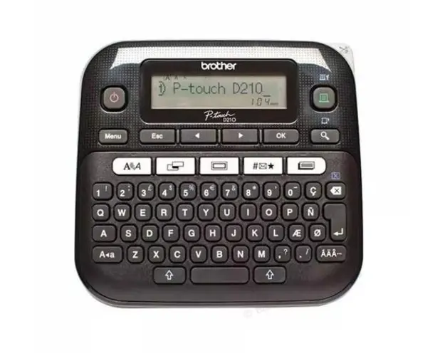 Sistem de etichetare profesional Brother P-Touch PT-D210, 12 mm, 180 dpi, QWERTY, Fara baterii si adaptor (Negru)