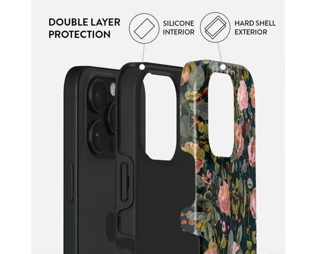Husa Burga Dual Layer Bloomy Garden pentru iPhone 16 Pro Max