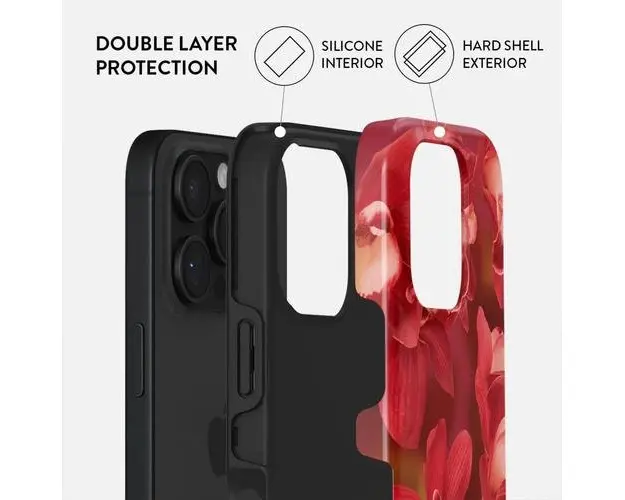 Husa Dual Layer Goddess Energy Burga pentru iPhone 16 Pro, Rosu