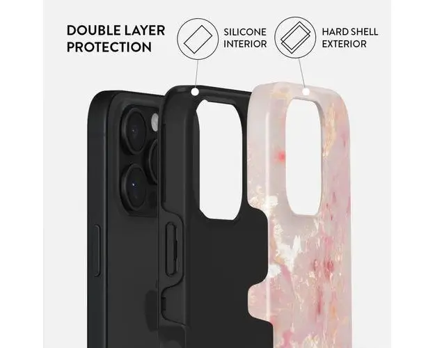 Husa Dual Layer Golden Coral Burga pentru iPhone 16 Pro, Multicolor