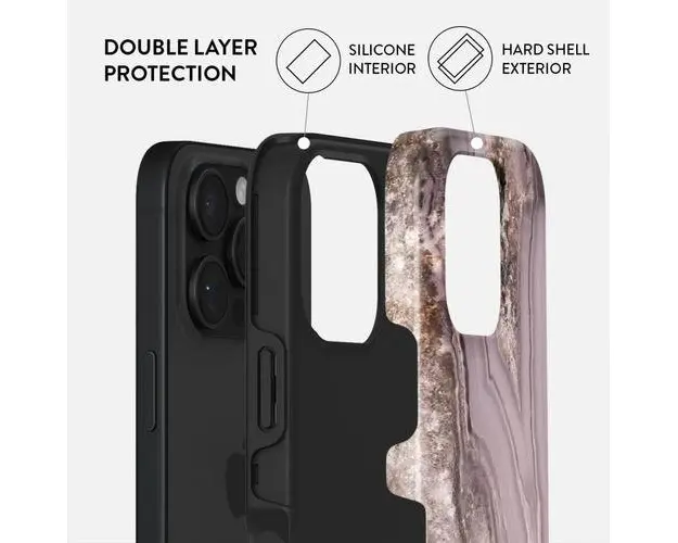 Husa Dual Layer Golden Taupe Burga pentru iPhone 16 Pro, Mov