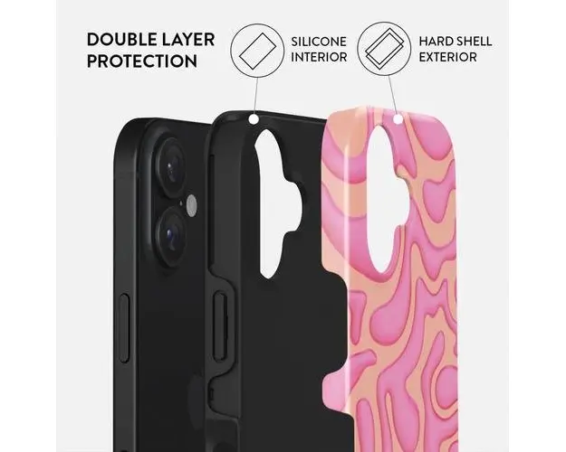 Husa Dual Layer Popsicle Burga pentru iPhone 16, Roz