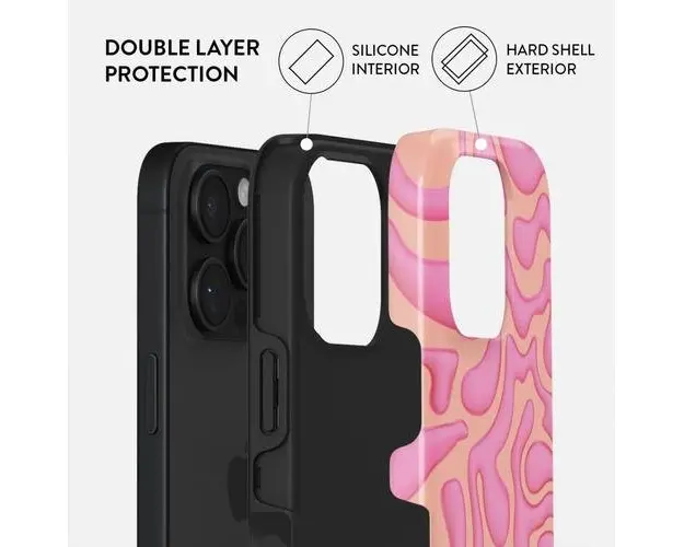Husa Dual Layer Popsicle Burga pentru iPhone 16 Pro, Roz