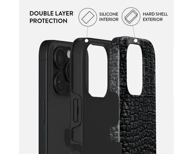 Husa Dual Layer Reaper's Touch Burga pentru iPhone 16 Pro, Negru