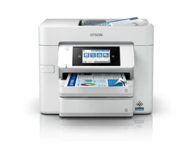 Multifunctional Epson WorkForce Pro WF-C4810DTWF, InkJet, Color, Format A4, Duplex, Retea, ADF, Wi-Fi, Fax, Touchscreen (Alb)
