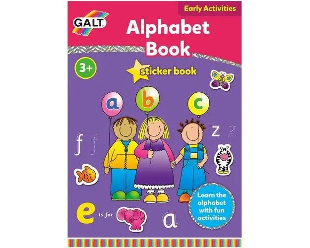 Carte cu activitati si abtibilduri - Alfabet