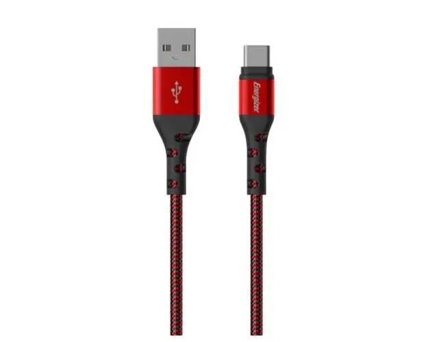 Cablu de date Energizer C520CKRD, USB 2.0, USB-C, 2m (Rosu)