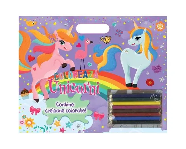 Coloreaza - Unicorni (creioane)