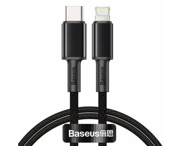 Cablu de date Baseus CATLGD-A01, USB Type-C - Lightning, Incarcare Rapida, PD 20W, 2m (Negru)