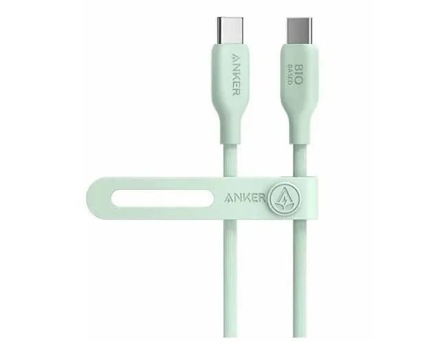 Cablu de date Anker Bio 543 A80E1G61, USB-C la USB-C, 0.91m (Verde)