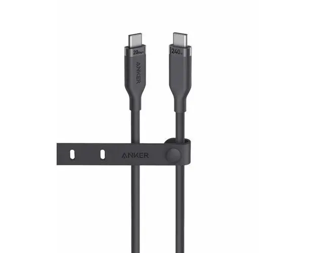 Cablu de date Anker A80N1H11, USB 4 Gen 2, 20 Gbps, 4K HD Display, 240W, USB-C la USB-C, 0.91 m, Negru