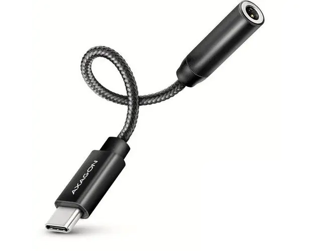 Cablu audio Axagon ADA-HC, USB Type-C la Stereo Jack 3.5 mm (Negru)